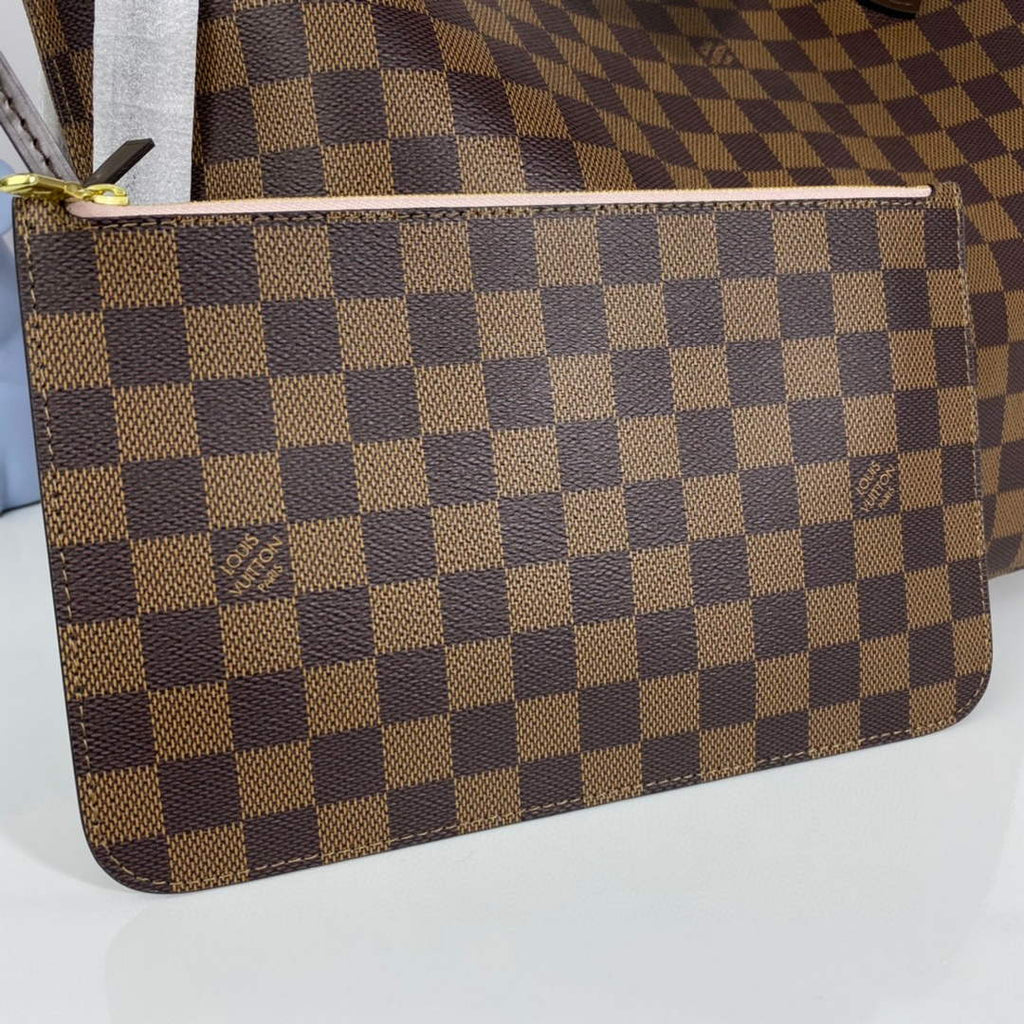 Louis Vuitton LV N41603 Neverfull MM Damier Ebene Rose Ballerine Pink