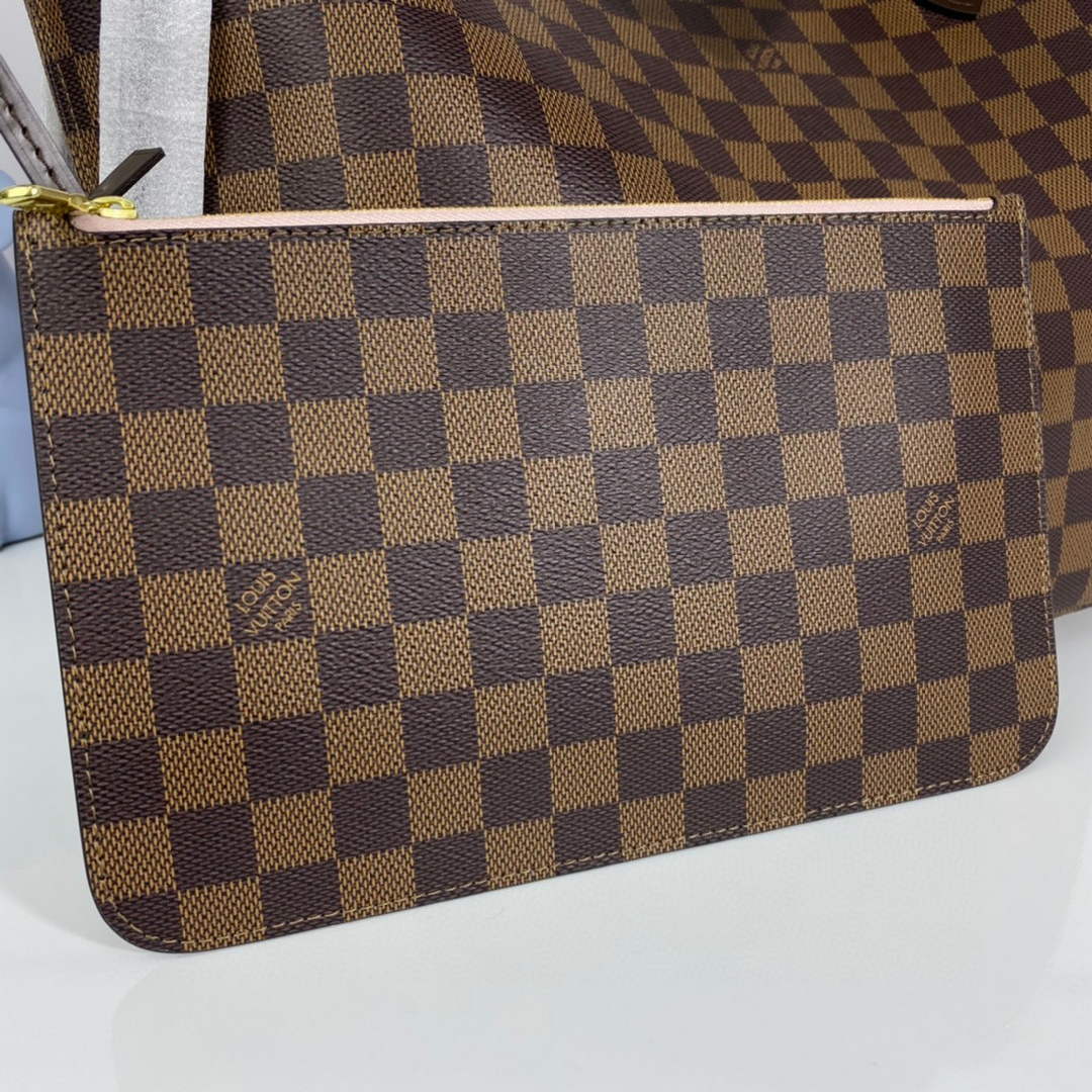 Louis Vuitton LV N41603 Neverfull MM Damier Ebene Rose Ballerine Pink - Default Title - View 5