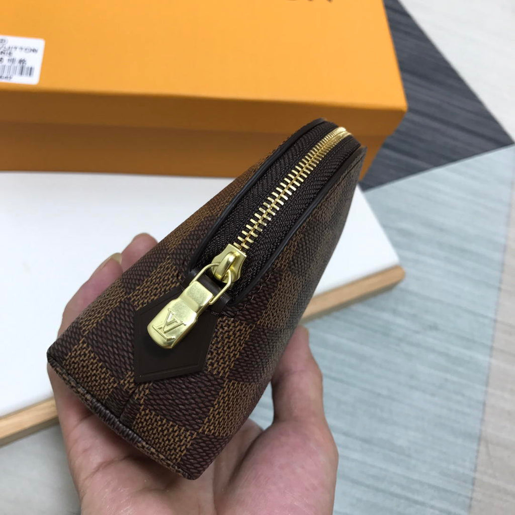 Louis Vuitton LV N47516 Cosmetic Pouch PM Damier Ebene Canvas