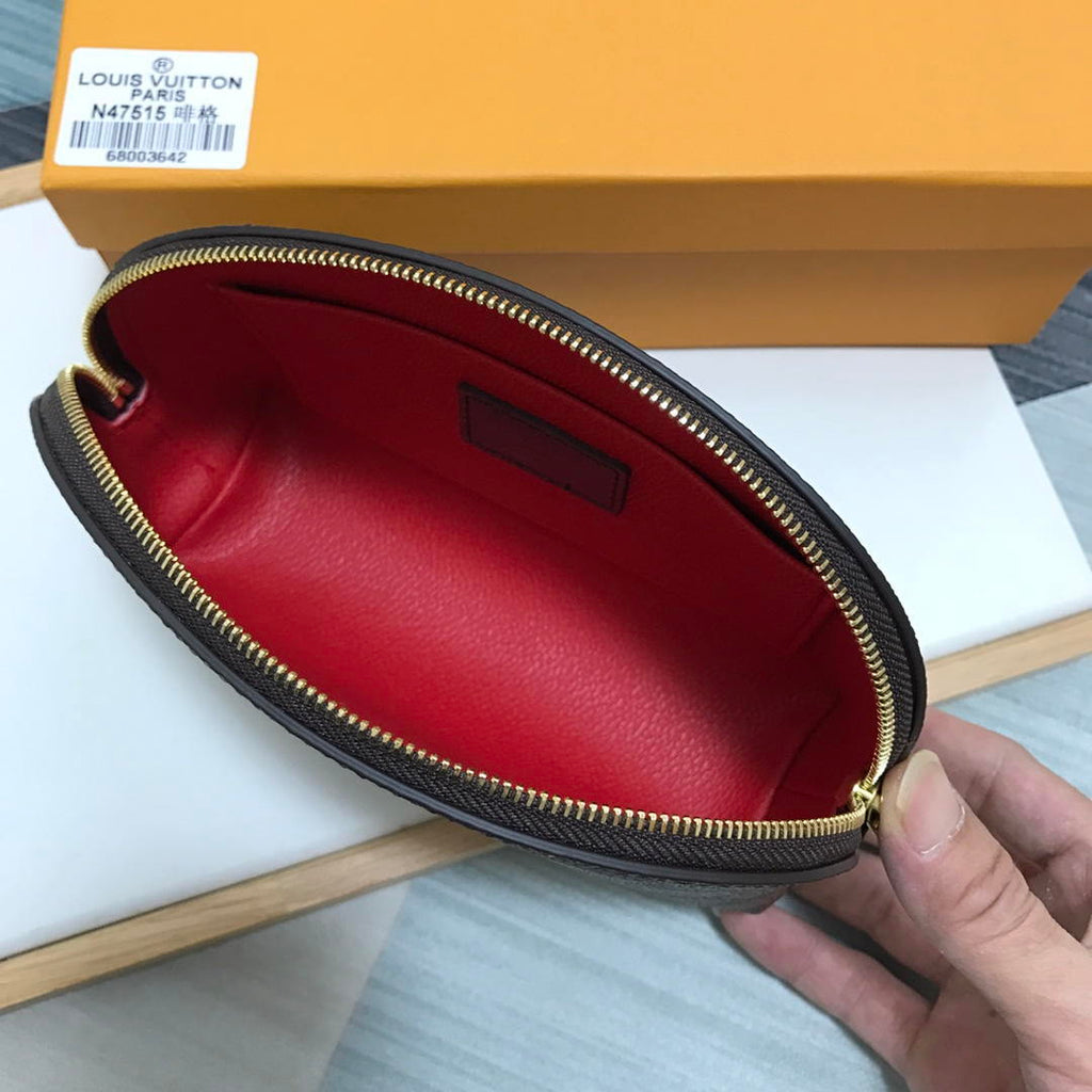 Louis Vuitton LV N47516 Cosmetic Pouch PM Damier Ebene Canvas