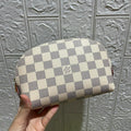 Louis Vuitton LV N60024 Cosmetic Pouch PM Damier Azur