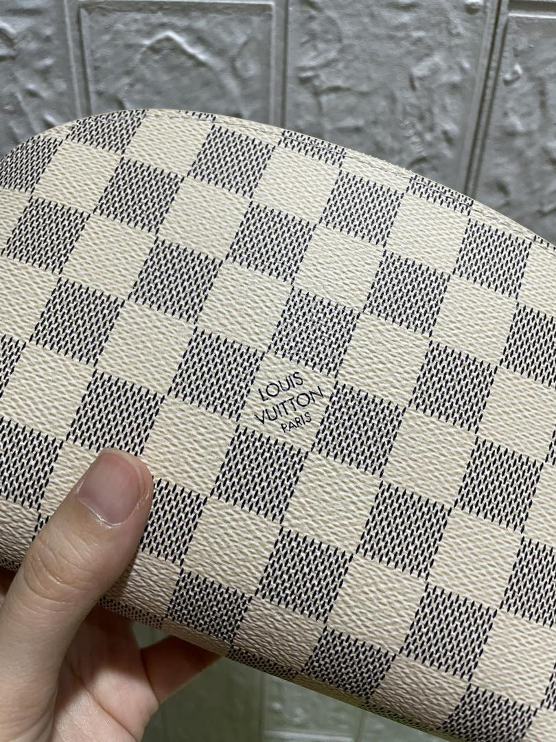 Louis Vuitton LV N60024 Cosmetic Pouch PM Damier Azur