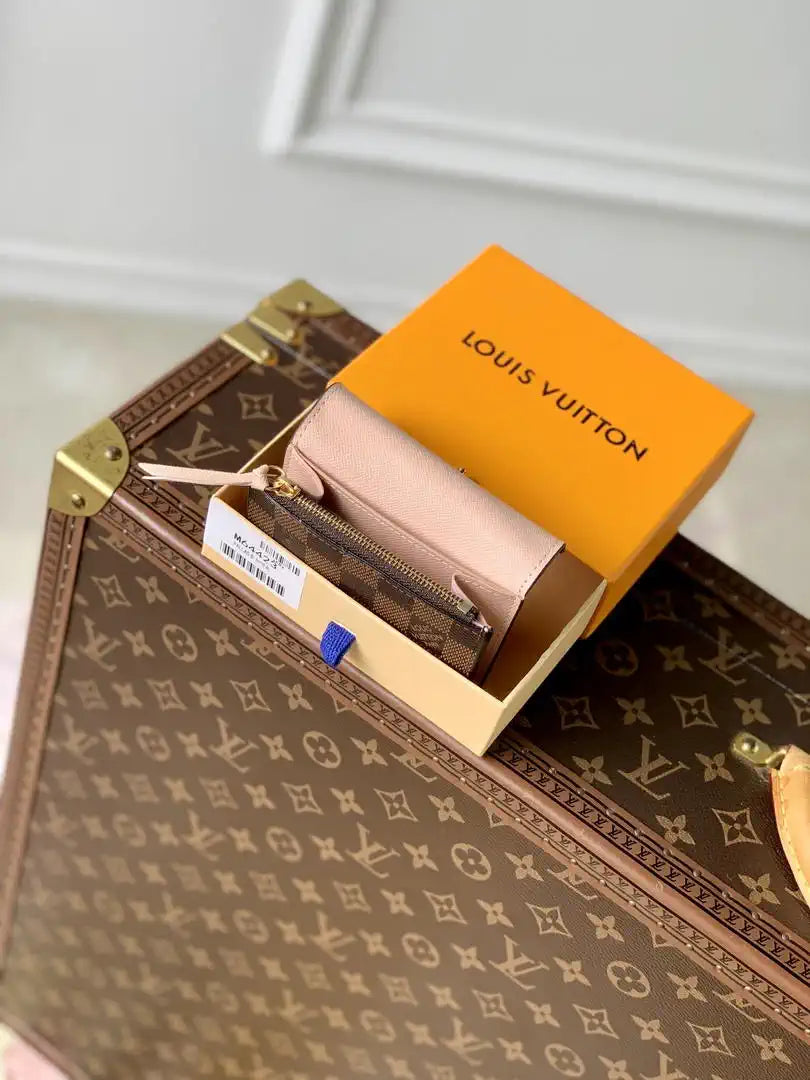 Louis Vuitton LV N64423 Rosalie Coin Purse Rose Ballerine Pink