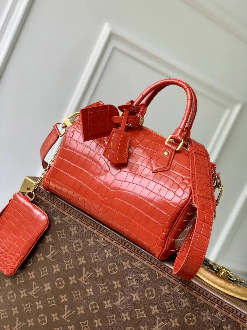 Louis Vuitton LV N87504 Speedy P9 Bandouliere 25 Bag Monogram Red