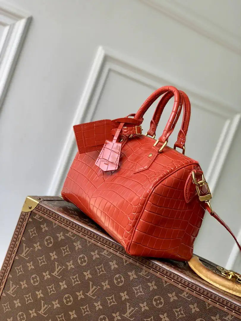 Louis Vuitton LV N87504 Speedy P9 Bandouliere 25 Bag Monogram Red