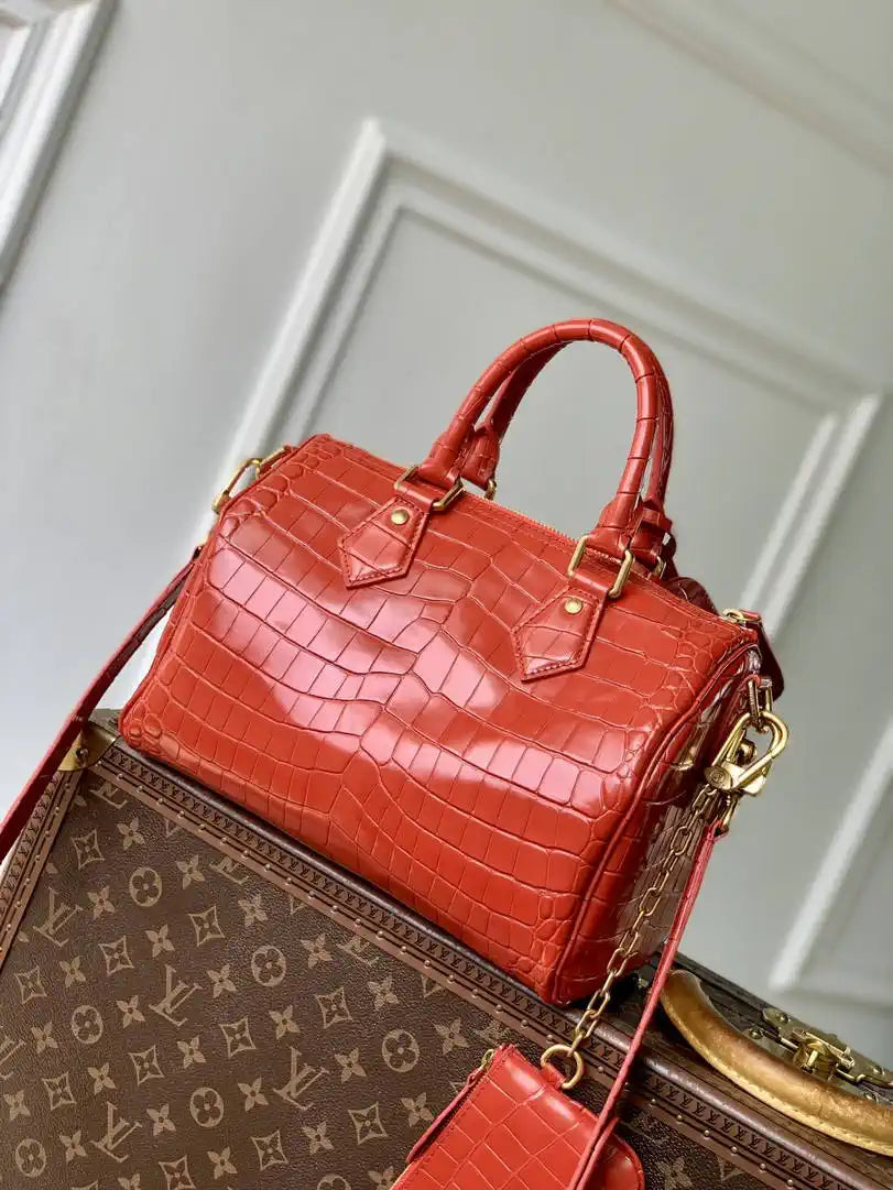 Louis Vuitton LV N87504 Speedy P9 Bandouliere 25 Bag Monogram Red
