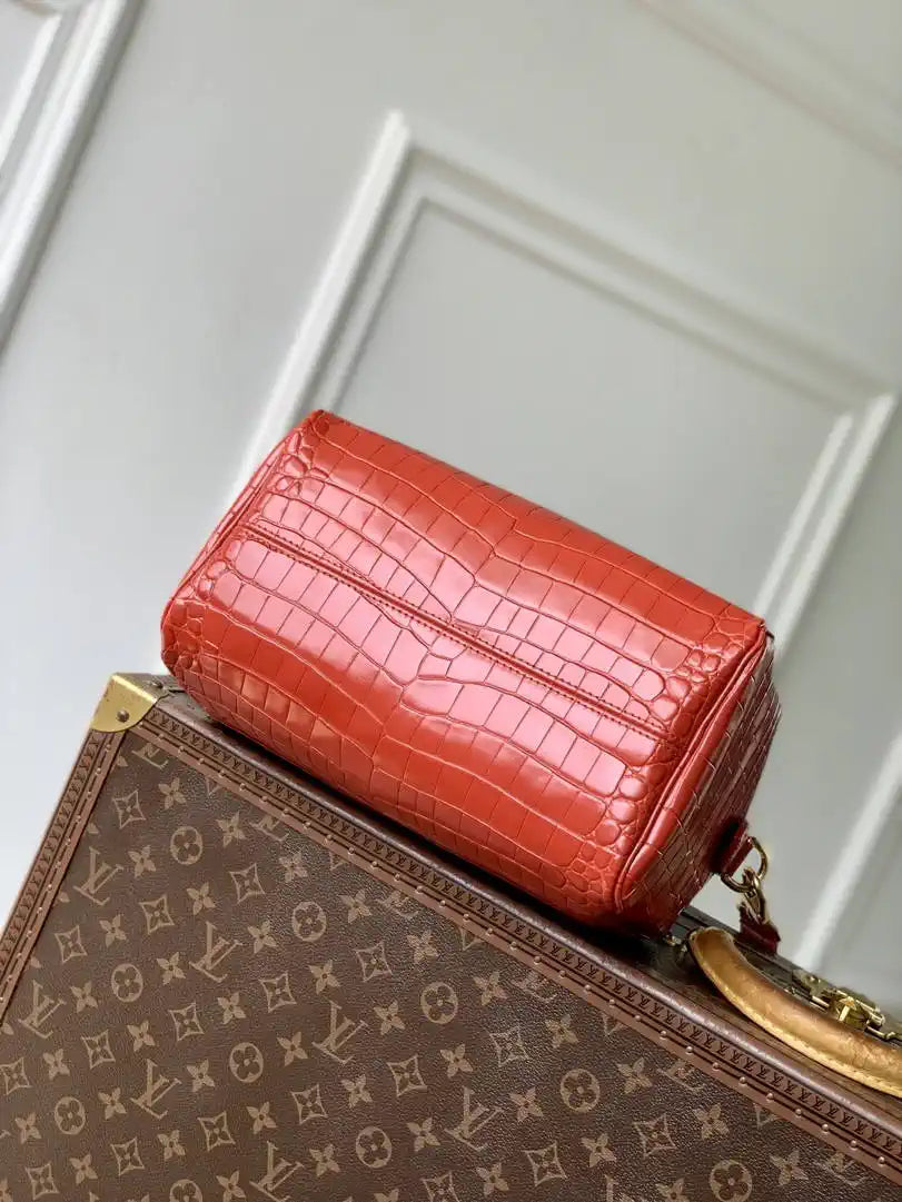 Louis Vuitton LV N87504 Speedy P9 Bandouliere 25 Bag Monogram Red