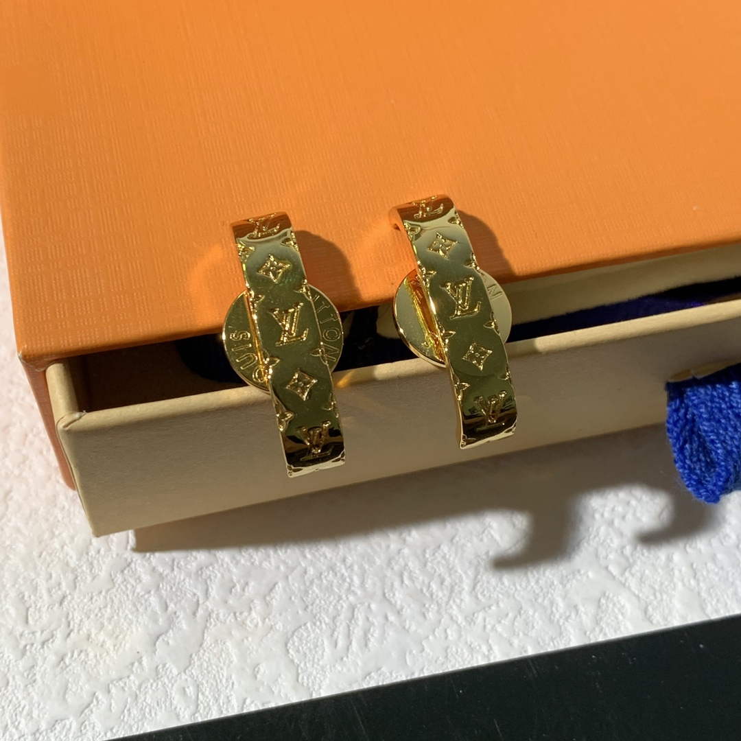 Louis Vuitton M01242 Nanogram Earrings Jewelry L50131