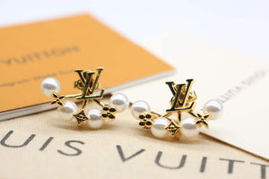 Louis Vuitton M01258 Minigram Pearls Earrings Jewelry L50130 - Default Title - View 2