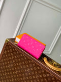 Louis Vuitton M13618 LV x TM Zippy Wallet Monogram Rose Red