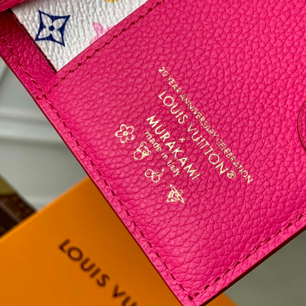 Louis Vuitton M14087 LV x TM Lisa Wallet Rose Red