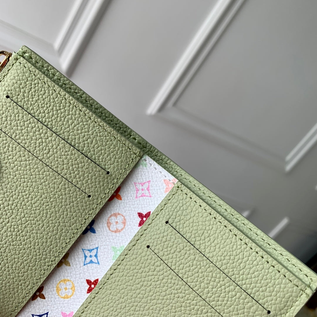Louis Vuitton M14088 LV x TM Lisa Wallet Green Tea