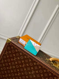 Louis Vuitton M14090 LV x TM Romy Card Holder Blue Gray