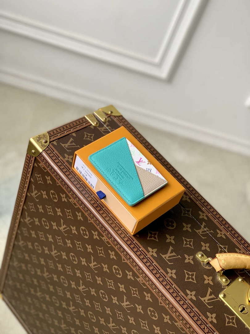 Louis Vuitton M14090 LV x TM Romy Card Holder Blue Gray