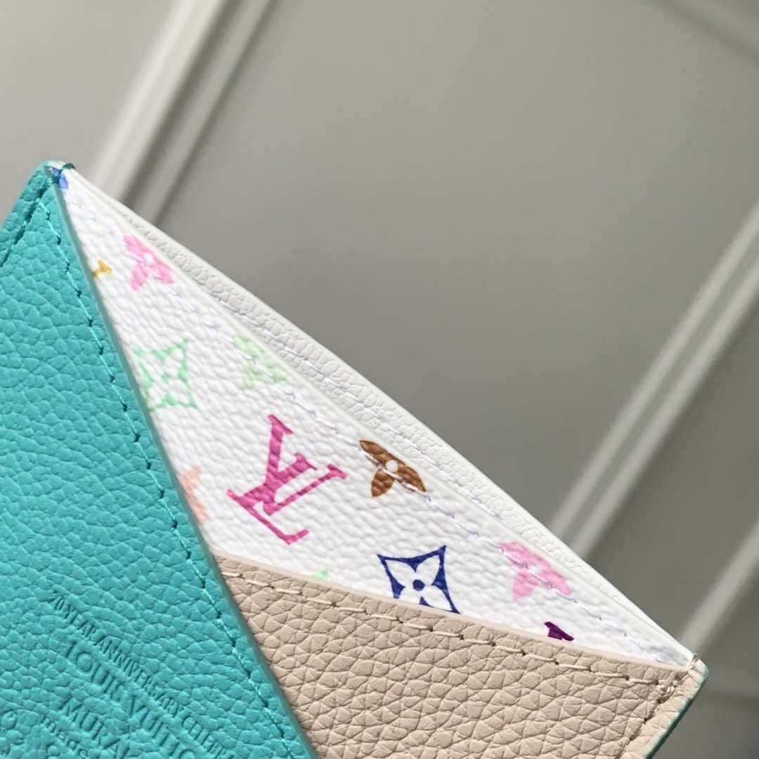 Louis Vuitton M14090 LV x TM Romy Card Holder Blue Gray