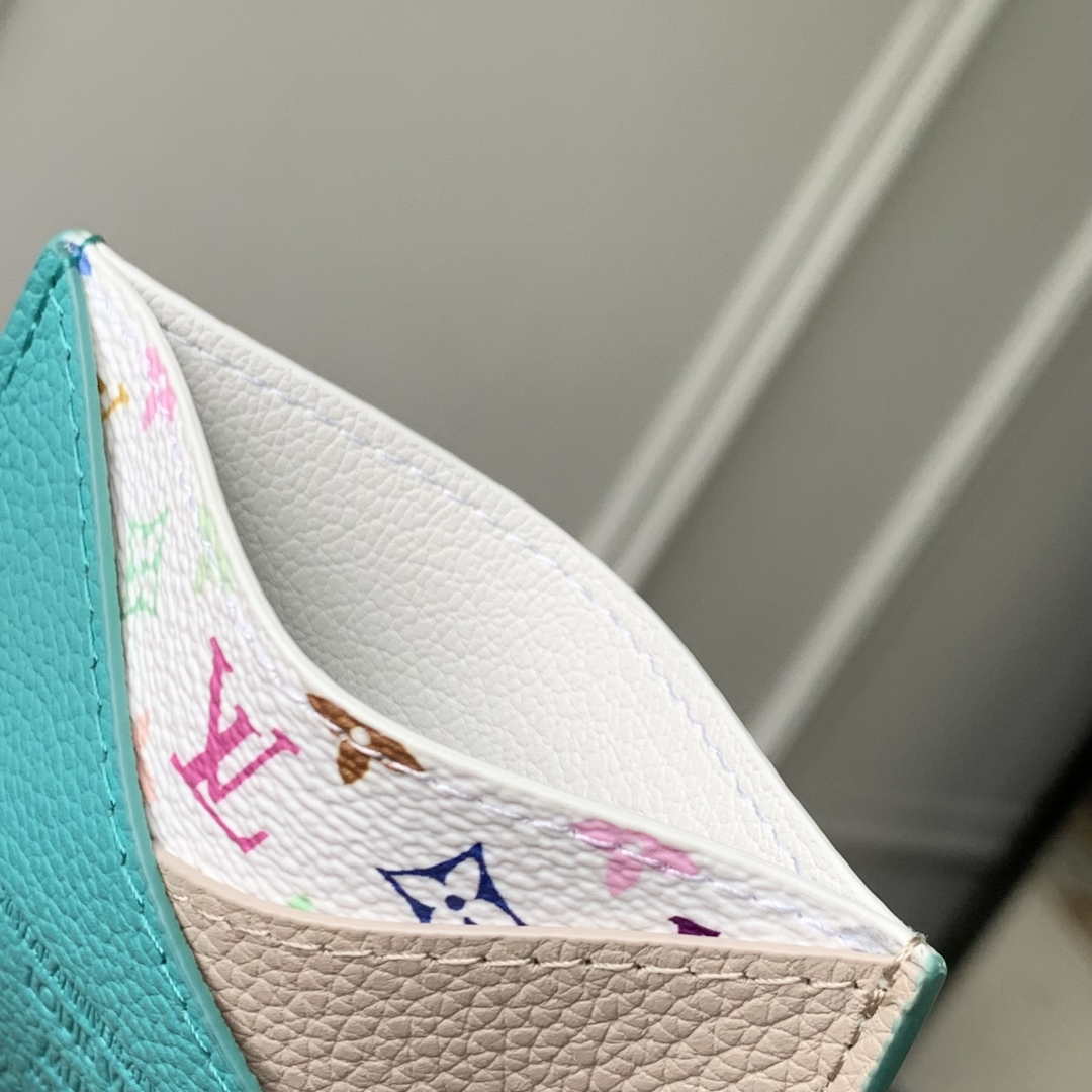 Louis Vuitton M14090 LV x TM Romy Card Holder Blue Gray
