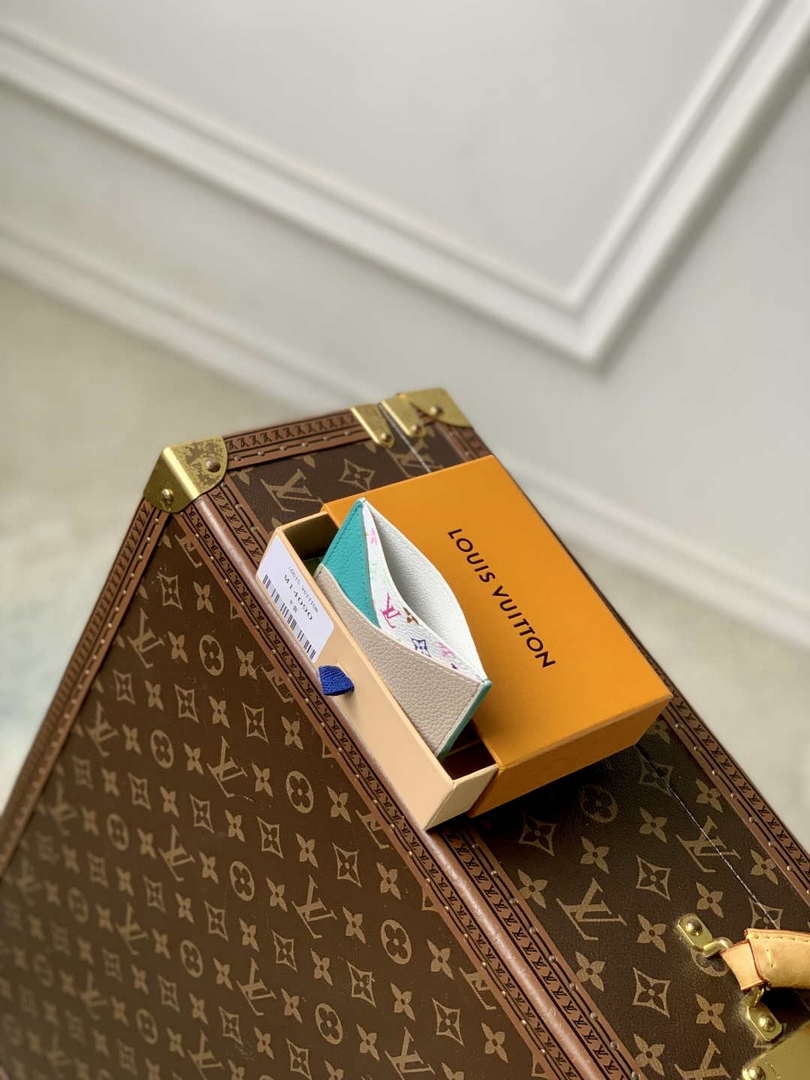 Louis Vuitton M14090 LV x TM Romy Card Holder Blue Gray