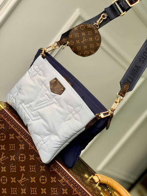 Louis Vuitton M21057 LV Maxi Multi Pochette Accessoires Bag M21056 Navy Blue and Silver - Default Title - View 2