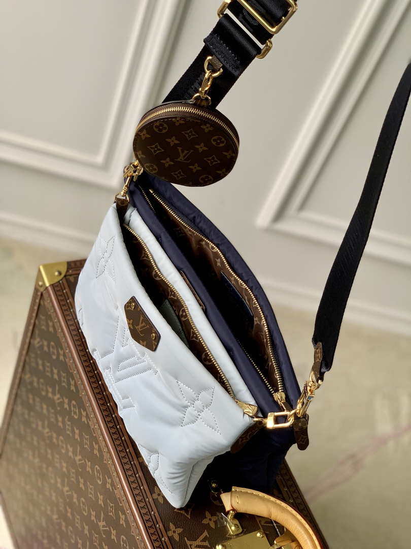 Louis Vuitton M21057 LV Maxi Multi Pochette Accessoires Bag M21056 Navy Blue and Silver - Default Title - View 8
