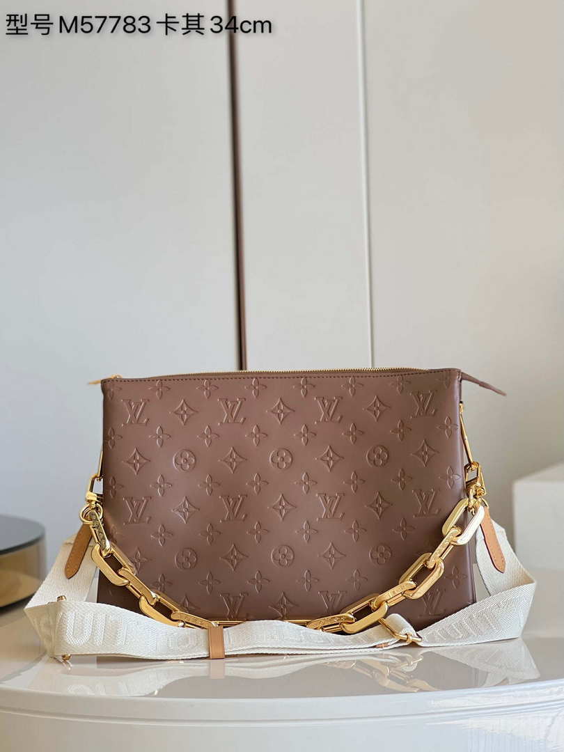 Louis Vuitton M21276 Coussin MM Bag LV M57783 Taupe Brown - Default Title - View 1