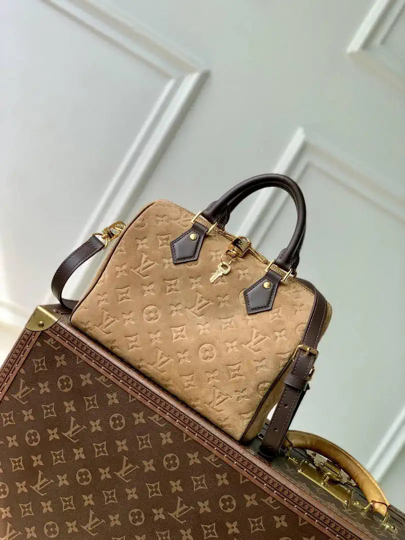 Louis Vuitton M2A383 Speedy Soft Bandoulière 25 Bag Monogram Empreinte Leather