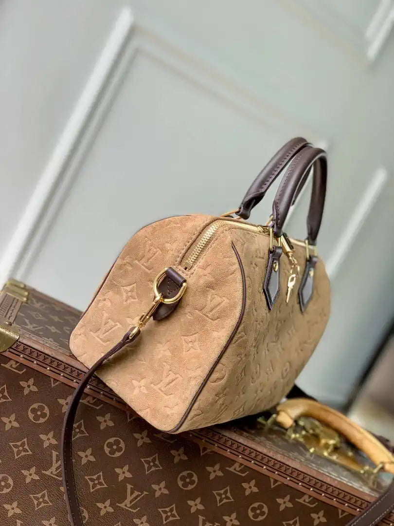 Louis Vuitton M2A383 Speedy Soft Bandoulière 25 Bag Monogram Empreinte Leather