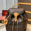 Louis Vuitton LV M45501 Montsouris PM monogram anvas natural leather - Default Title - View 1