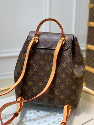 Louis Vuitton LV M45501 Montsouris PM monogram anvas natural leather - Default Title - View 2