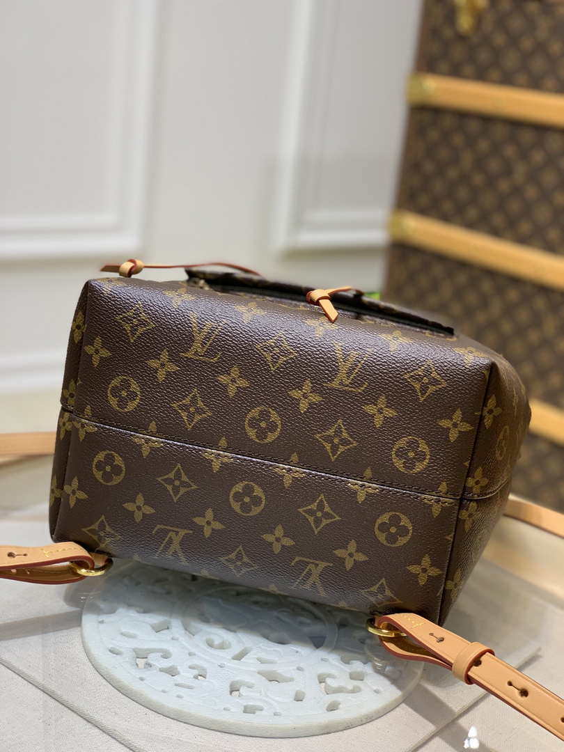 Louis Vuitton LV M45501 Montsouris PM monogram anvas natural leather - Default Title - View 3