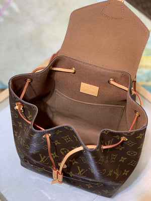 Louis Vuitton LV M45501 Montsouris PM monogram anvas natural leather - Default Title - View 4