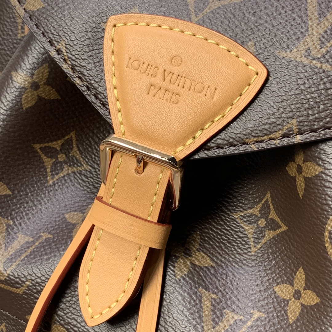 Louis Vuitton LV M45501 Montsouris PM monogram anvas natural leather - Default Title - View 6