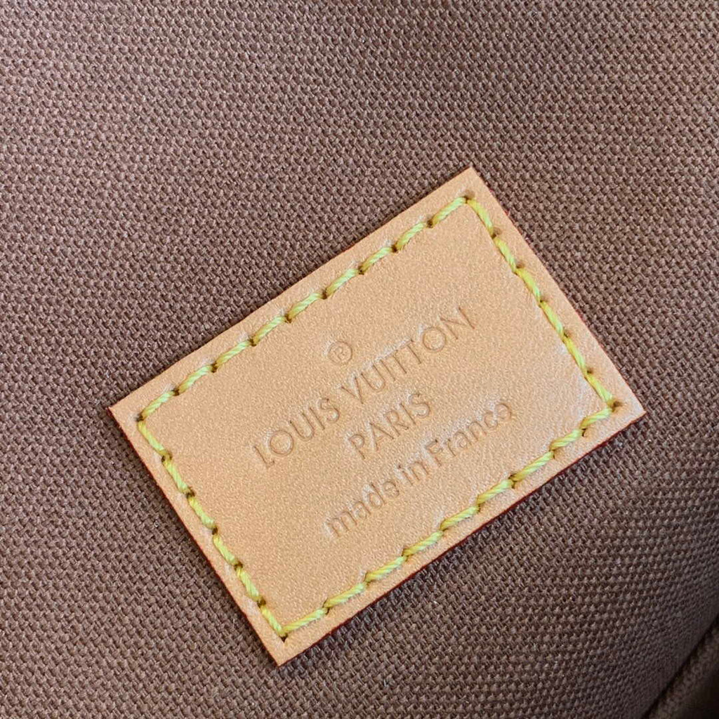 Louis Vuitton LV M45501 Montsouris PM monogram anvas natural leather