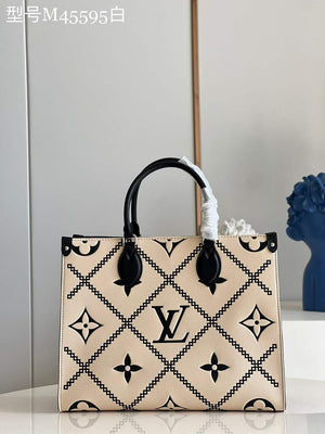 Louis Vuitton M46016 LV M46015 Onthego MM Monogram Crame - Default Title - View 1