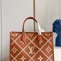 Louis Vuitton M46015 LV M46016 Onthego MM Monogram Arizona Brown - Default Title - View 1