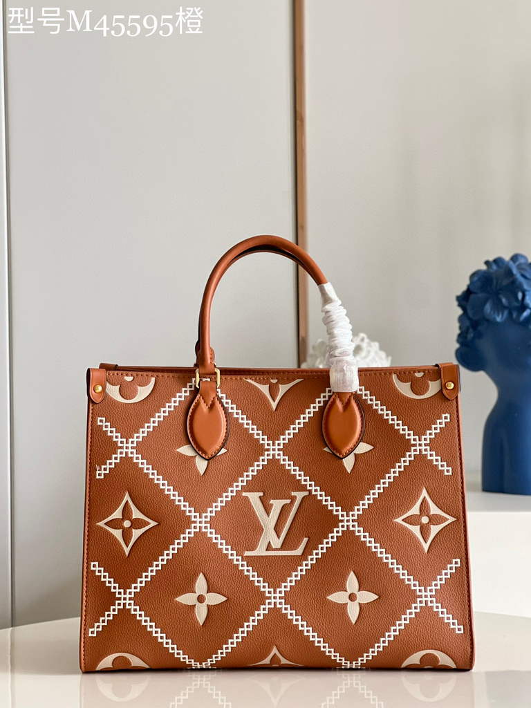 Louis Vuitton M46015 LV M46016 Onthego MM Monogram Arizona Brown