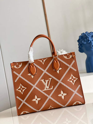 Louis Vuitton M46015 LV M46016 Onthego MM Monogram Arizona Brown - Default Title - View 3