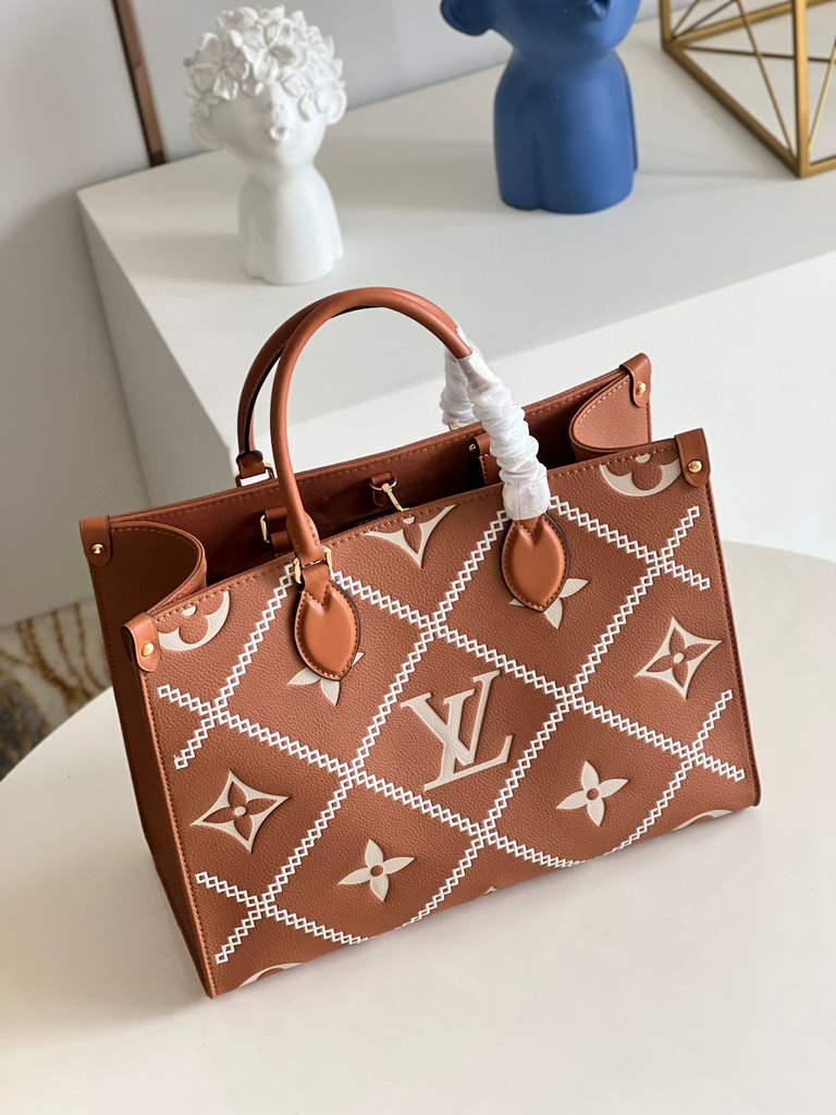 Louis Vuitton M46015 LV M46016 Onthego MM Monogram Arizona Brown - Default Title - View 5