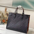 Louis Vuitton M58522 LV M58521 OnTheGo MM Monogram Empreinte Tote Bag Black
