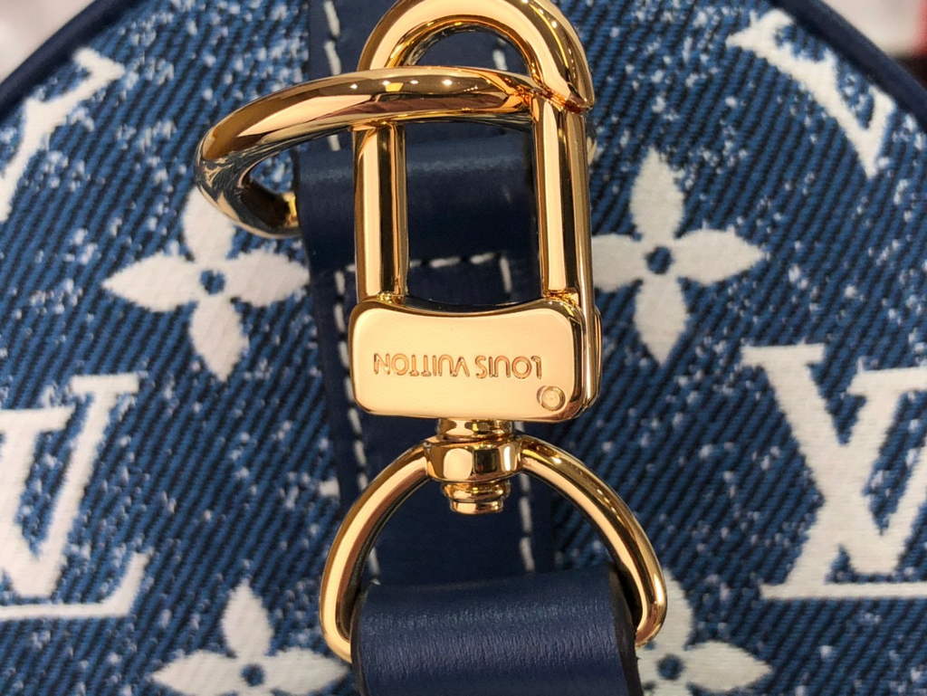Louis Vuitton M59609 LV M59008 Speedy Bandouliere  25cm Blue