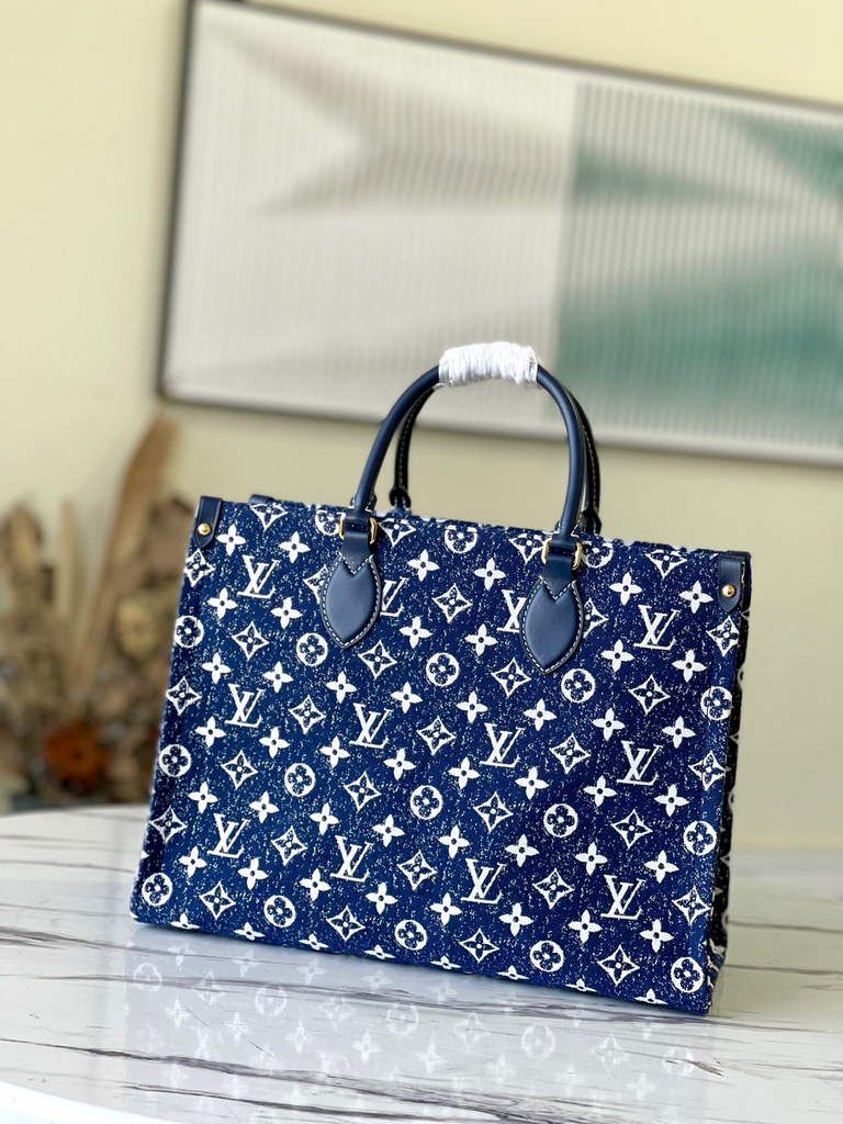 Louis Vuitton M59608 OnTheGo MM Tote bag Monogram Blue - Default Title - View 3