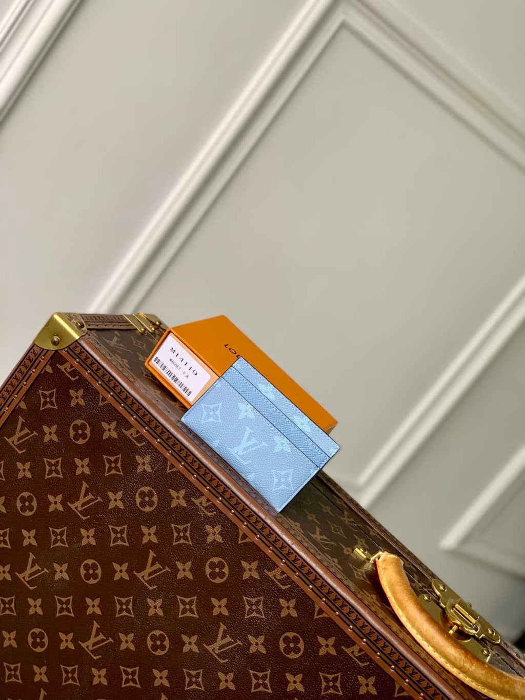 Louis Vuitton M62170 LV Double Card Holder Monogram Eclipse Blue