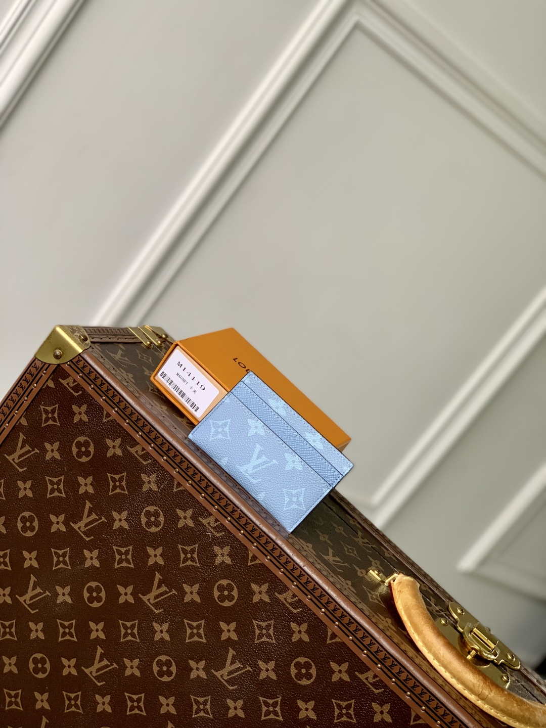 Louis Vuitton M62170 LV Double Card Holder Monogram Eclipse Blue