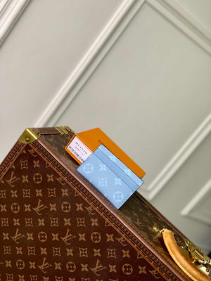 Louis Vuitton M62170 LV Double Card Holder Monogram Eclipse Blue - Default Title - View 2