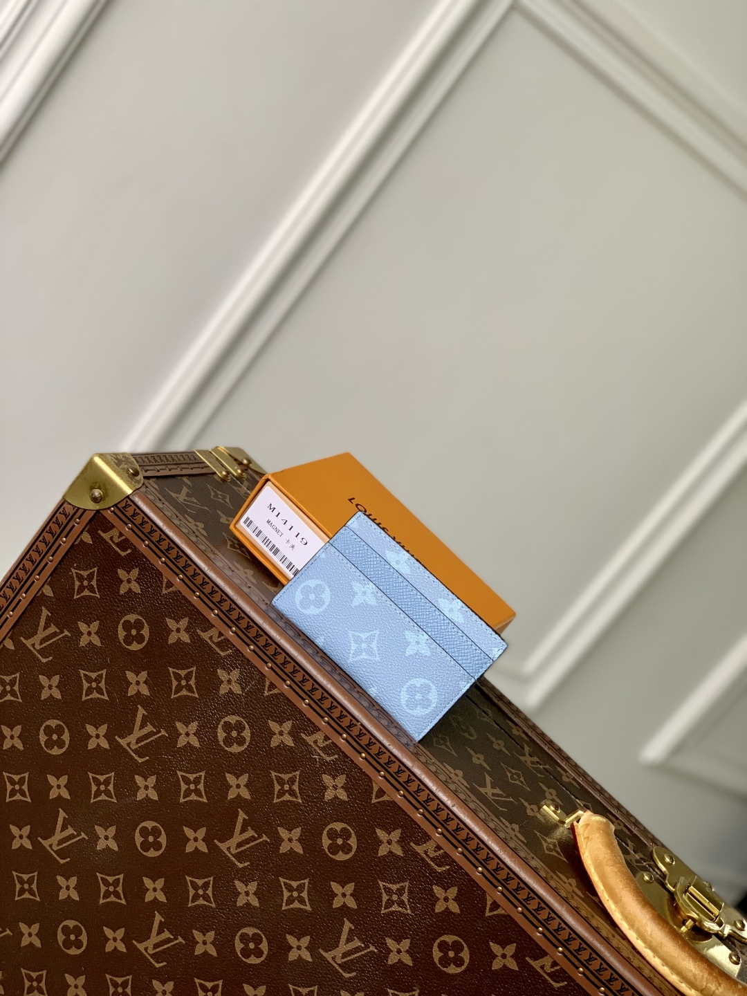 Louis Vuitton M62170 LV Double Card Holder Monogram Eclipse Blue
