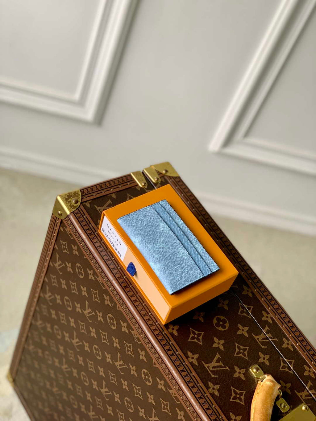 Louis Vuitton M62170 LV Double Card Holder Monogram Eclipse Blue