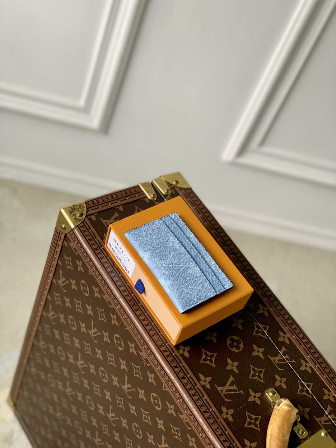 Louis Vuitton M62170 LV Double Card Holder Monogram Eclipse Blue