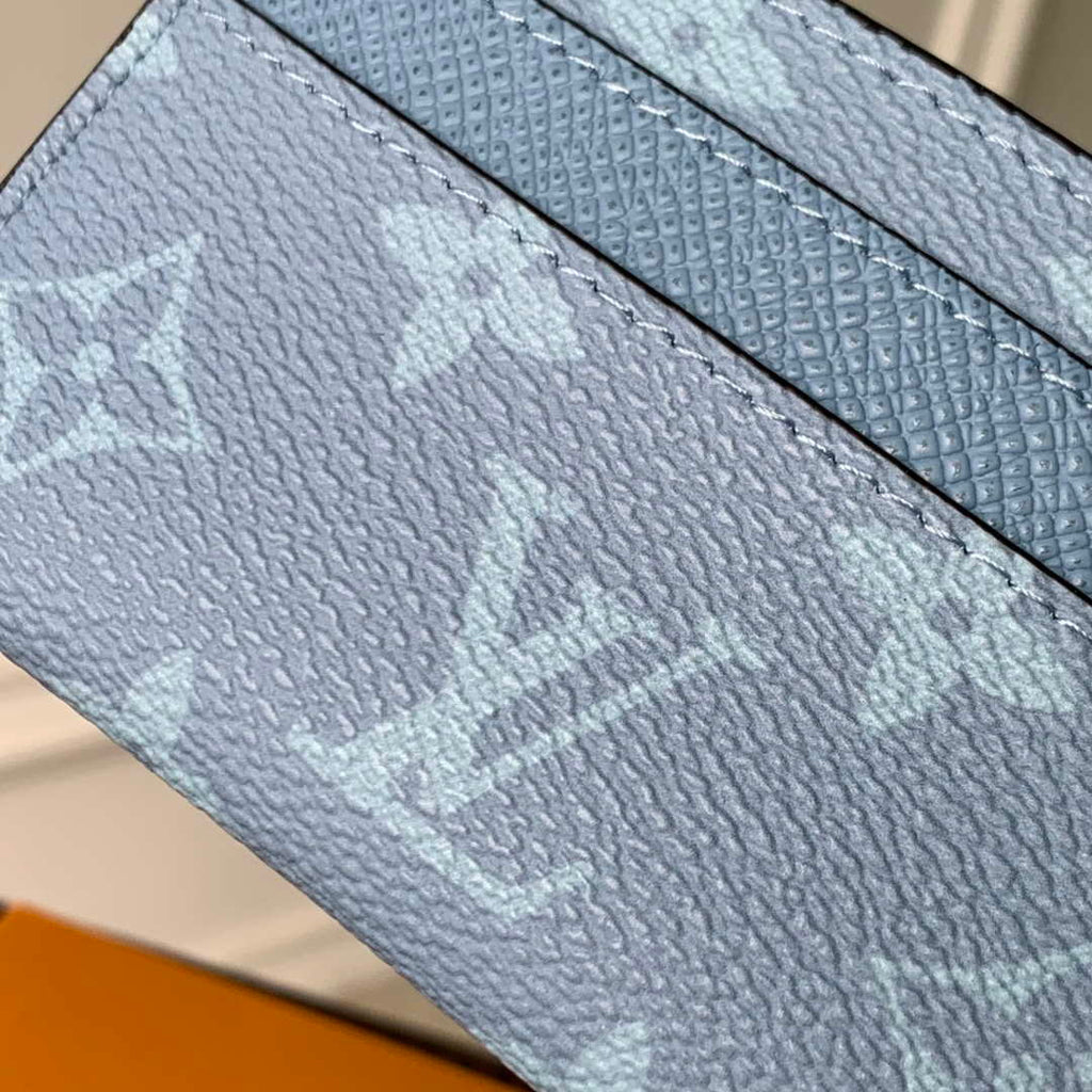 Louis Vuitton M62170 LV Double Card Holder Monogram Eclipse Blue