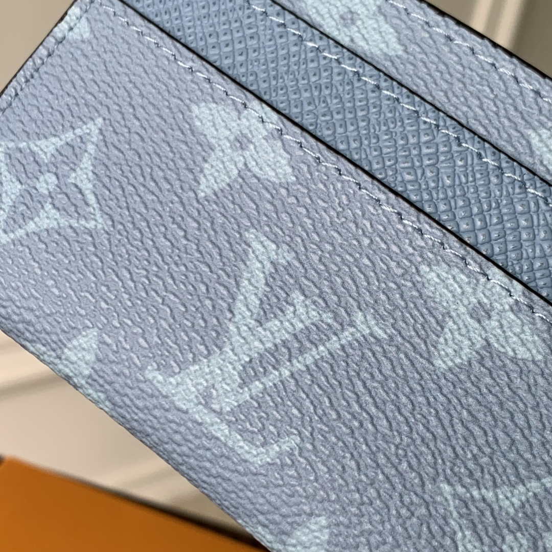Louis Vuitton M62170 LV Double Card Holder Monogram Eclipse Blue - Default Title - View 4
