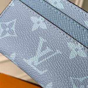Louis Vuitton M62170 LV Double Card Holder Monogram Eclipse Blue - Default Title - View 4