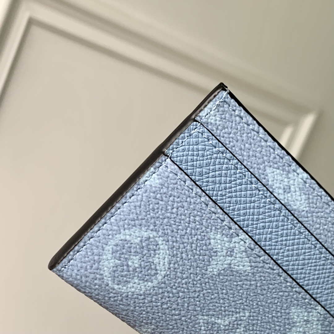 Louis Vuitton M62170 LV Double Card Holder Monogram Eclipse Blue